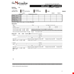 Generic Employee Application Template example document template