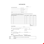 Local Purchase Order Template Word example document template