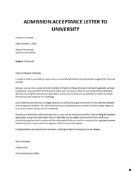 College Acceptance Letter Template Parahyena