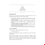 Bookkeeper Resume example document template