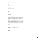 Personal Sales Job Resignation Letter example document template