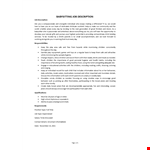 Babysitting Job Description example document template