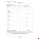 Free Service Training Certificate example document template