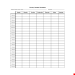 Printable Weekly Desk Calendar example document template