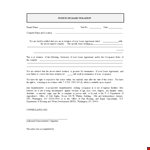 Notice of Lease Violation Template - Informing Complex Tenant of Lease Violation example document template 