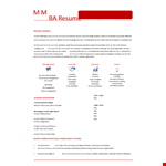 MBA Finance Analyst Resume Examples, Templates & Skills | Dayjob example document template