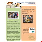 Monthly Business Newsletter example document template