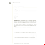 Expert Letter of Recommendation for Outstanding Applicants example document template