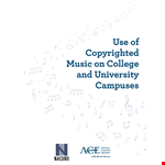 Music Use Of Copyright example document template