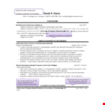 Higher Education Resume Example | University Career Services for Students & Alumni example document template