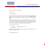 Price Increase Notice for Steel: Communicate the Price Adjustment in a Professional Letter example document template