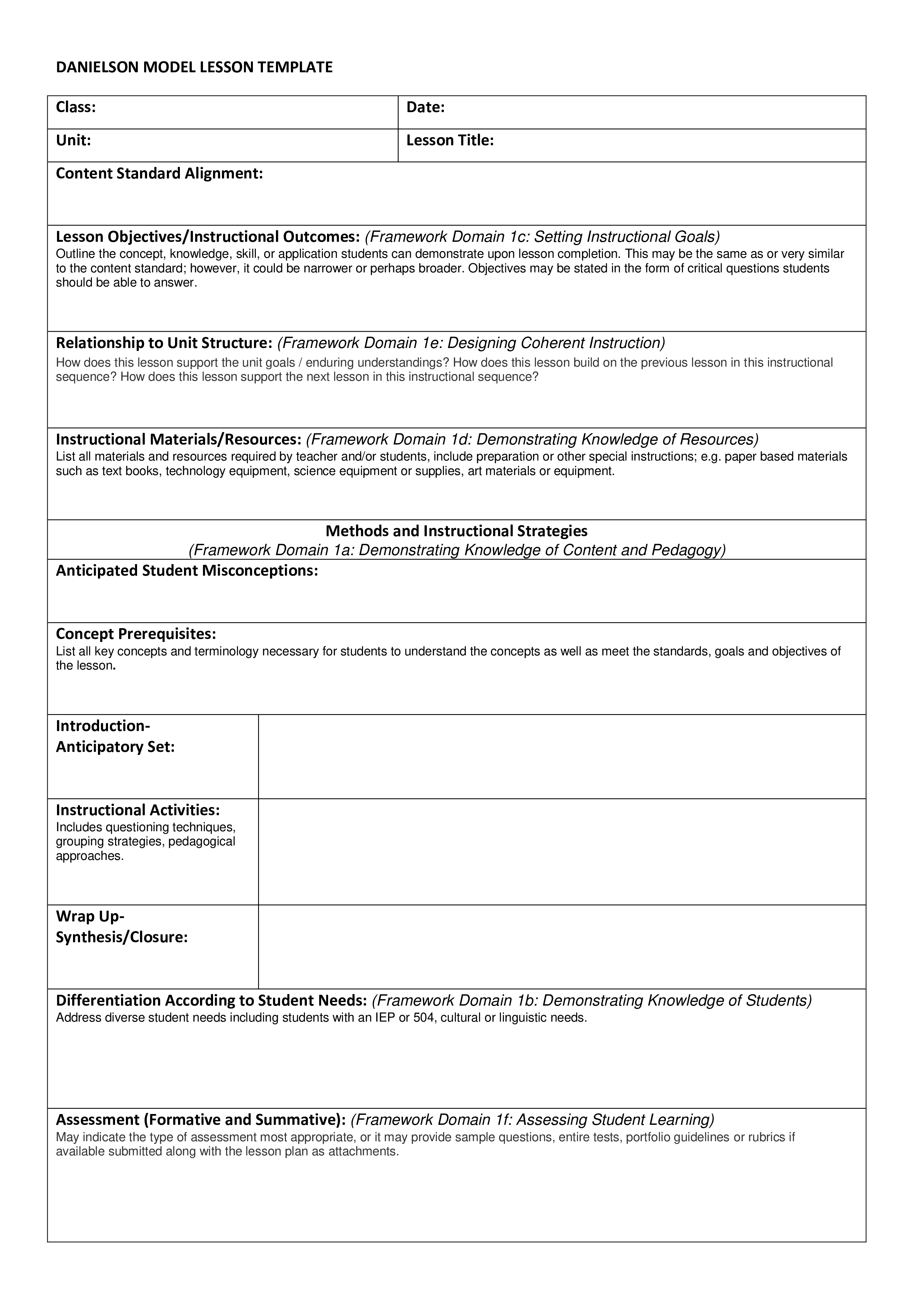 Instructional Lesson Plan Template For Students Domains And Frameworks instructional-lesson-plan-template-for-students-domains-and-frameworks