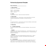 Quality Partnership Agreement Template for Successful Partnerships example document template