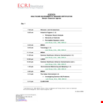 Sample Classroom Agenda example document template