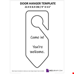 Printable Door Hanger example document template 