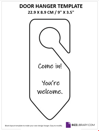 Printable Door Hanger