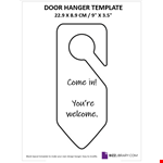 Printable Door Hanger example document template