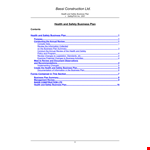 Safety Consulting Business Plan Template example document template