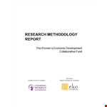 Research Methodology for Women's Learning Outcomes Evaluation example document template