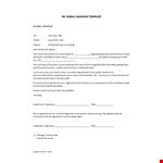 Hr Verbal Warning Letter example document template