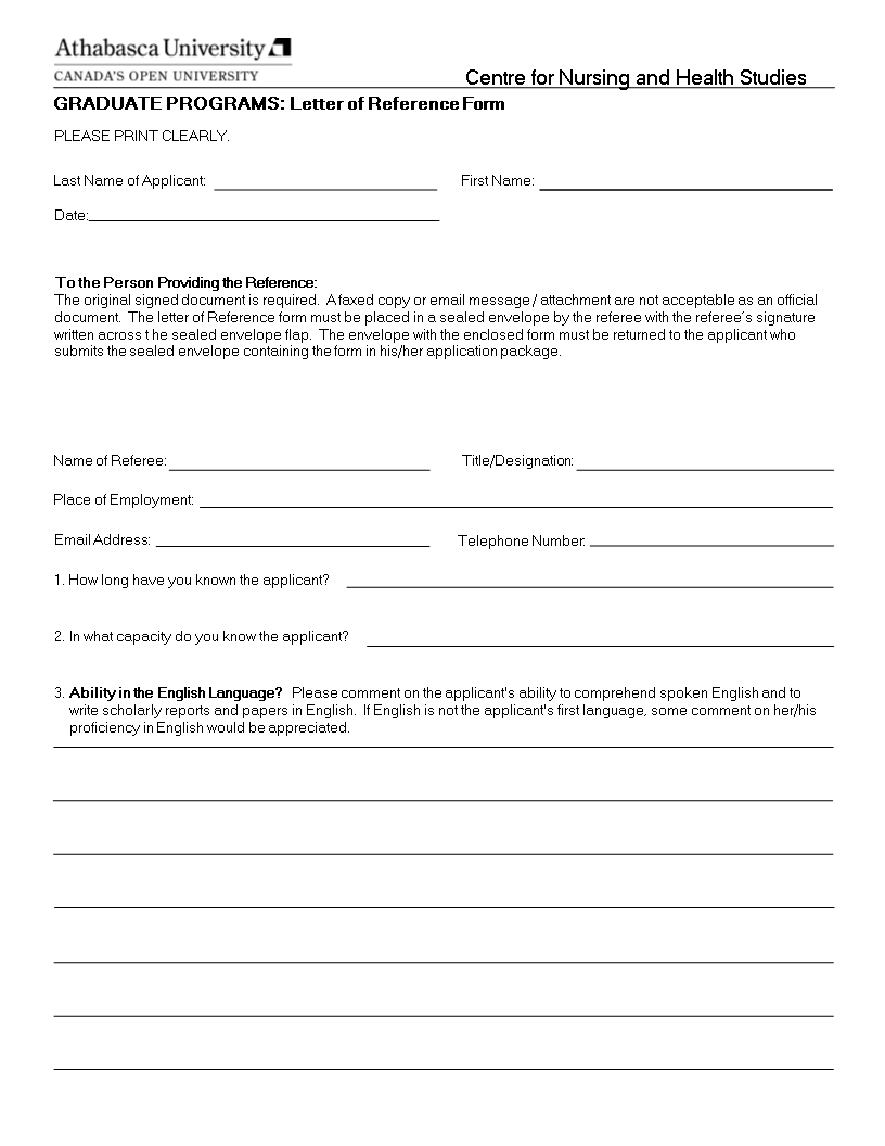 Nursing Reference Letter For Employment