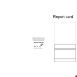 Free Report Card Template for Child Education and Learning example document template