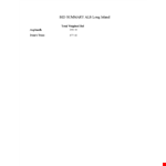 Simple Bid Summary Template example document template