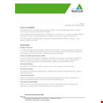 General Environmental Policy example document template