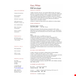 Php Developer example document template