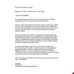 Create Impactful Marketing with Our Promotion Letter - Shown Infotech example document template 