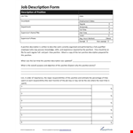 Effective Position Descriptions | Downloadable Template example document template