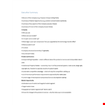 Market Your Product with Our Executive Summary Template example document template 