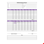 Expense Report Simplify Expense Tracking example document template