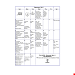 Children's Calendar example document template