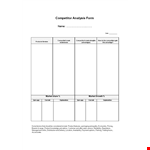 Conduct a thorough market and competitor analysis with our Competitive Analysis Template example document template