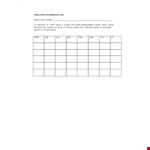 Track Employee Attendance with our Attendance Log Template example document template