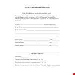 School Note example document template