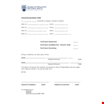 Fill Out a Vacation Request Form - Request Time Off Today example document template