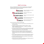 Download our Effective Goals Setting Template for Achieving Your Ambitions example document template