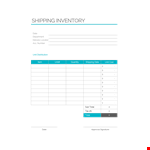 Shipping Inventory A - Total Shipping & Inventory Management Solution example document template