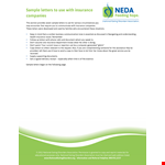 Insurance Claim Letter Template example document template 