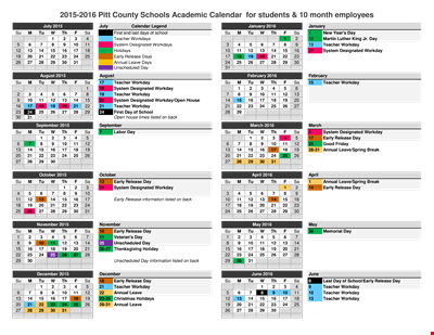 Printable Workday School Event Calendar Template