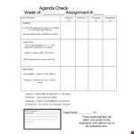 Daily Planner Agenda example document template 