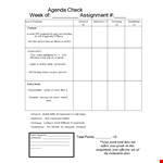 Daily Planner Agenda example document template