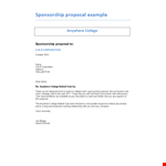 Sponsorship Letter Template for Effective Netball Sponsorship Proposal with a Corporation example document template