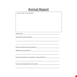 Simple Animal example document template