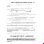 Divorce Agreement & Support for Children | Parties Shall Agree example document template