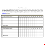 Monthly Project Schedule Template: Plan, Track, and Achieve Milestones Efficiently example document template