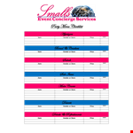 Party Menu Checklist Template - Essential Vendor Store Price Checklist example document template 