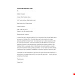 Formal Offer example document template